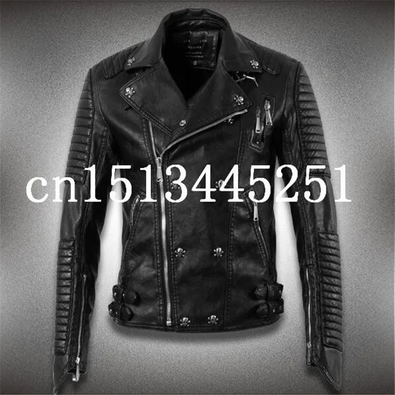 2016 горячая распродажа осень мода мужская pu кожаная куртка свободного покроя