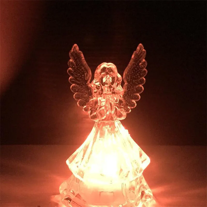

300pcs Romantic LED Colorful Changing Lights Transparent Angel Night Light Lamp Kids Birthday Gift Party Decoration