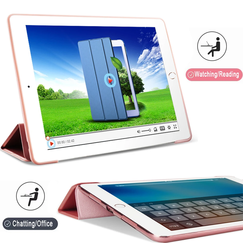 Мягкий силиконовый чехол накладка для Apple iPad 9 7 2017 2018 Air 1 2 5 6 го поколения кожаный