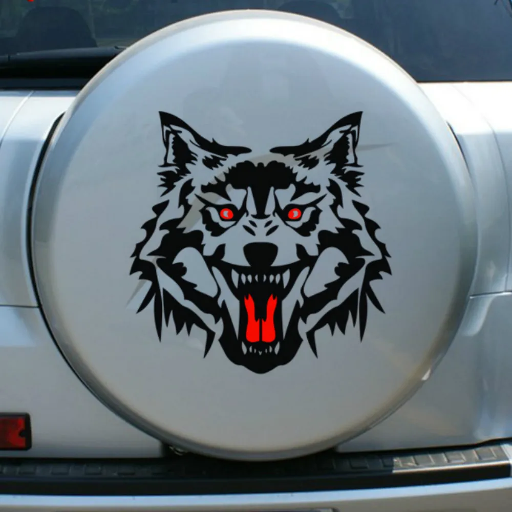 

Reflective Car Styling Waist Line Engine Head Cover withWolf Motorcycle Stickers Car Pull Flower Waist Decals Wolf Totem Sticker