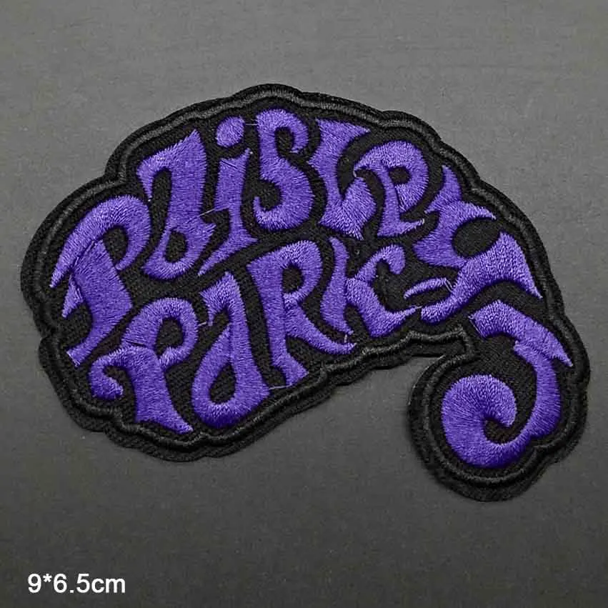Музыкальные принцы с вышивкой утюгом нашивки для одежды фиолетовый дождь
