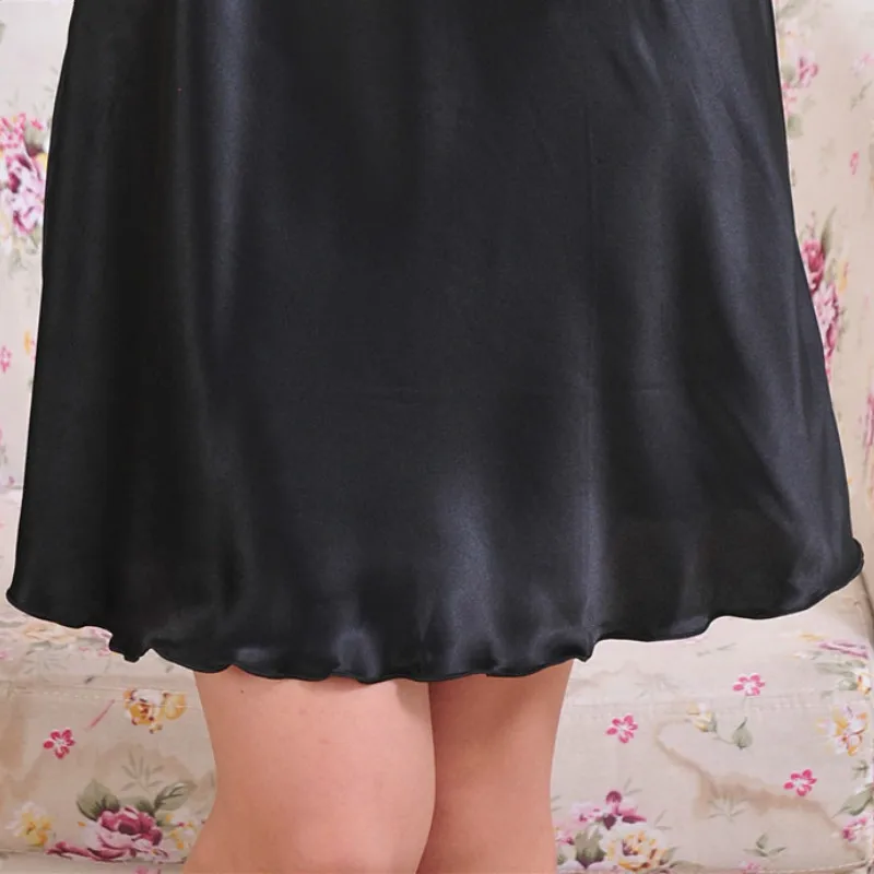 Женское сексуальное шелковое атласное Ночное платье из искусственного шелка