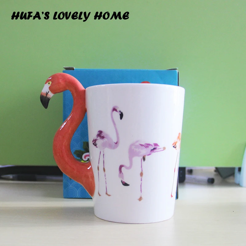 Новый 3D Фламинго Кофе Кружка Творческий Чай молоко вода фарфоровые чашки ручная