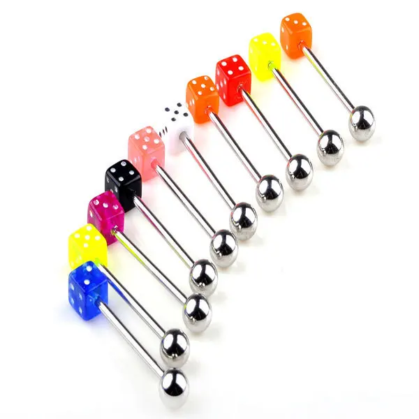 Оптовая продажа 10 шт./лот акриловые кости из нержавеющей стали для губ ушей