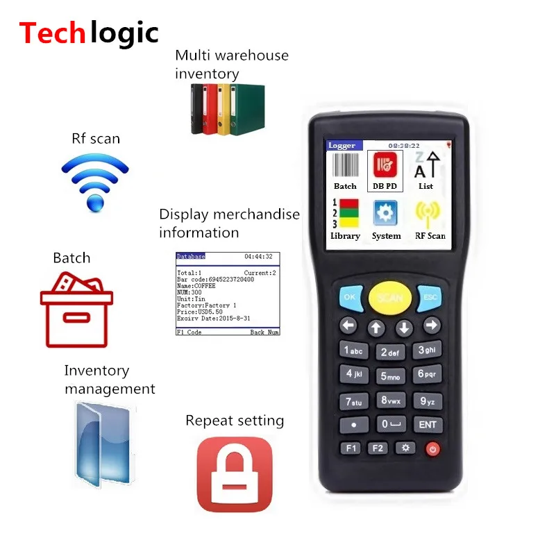 Сканер штрих кода Techlogic E0589 Ручной беспроводной мини сканер кодов|wireless barcode