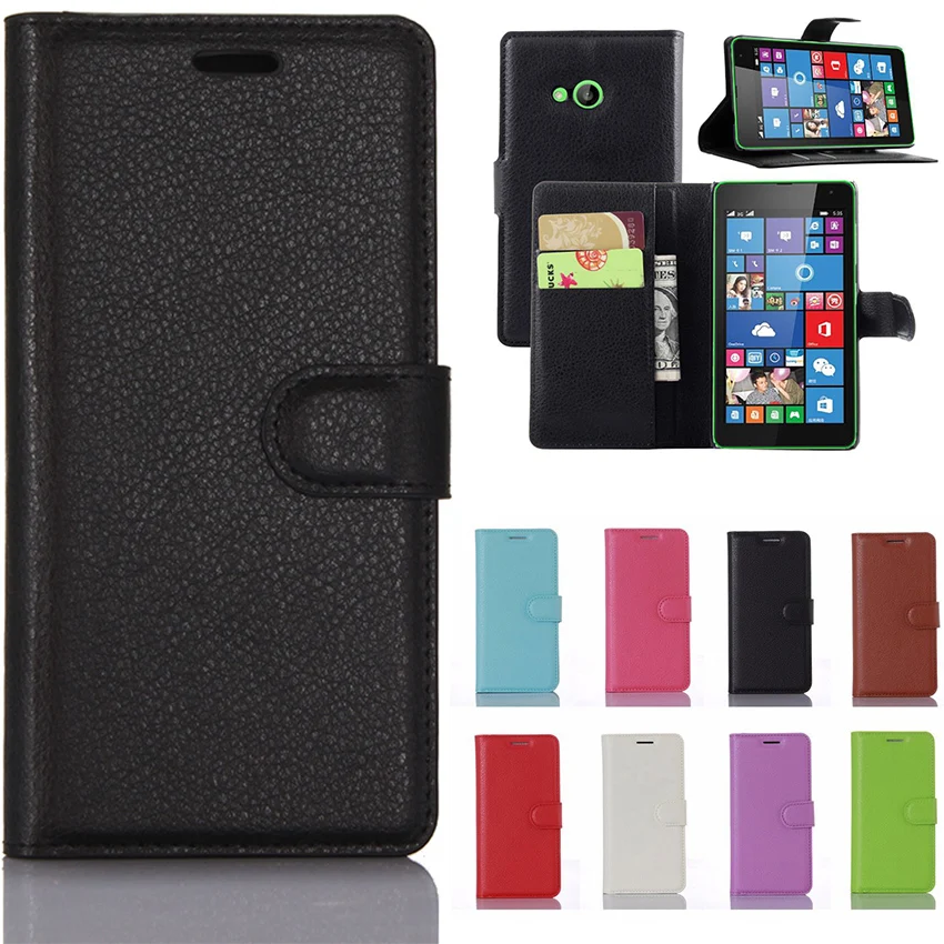 Чехол книжка для Nokia Microsoft Lumia 535 чехол бумажник из искусственной кожи жесткий