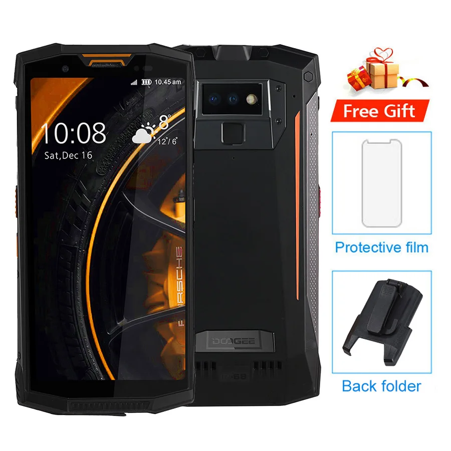 Fire Orange DOOGEE S80 Lite IP68/IP69K мобильный телефон-рация беспроводной зарядки NFC 10080 мАч 12V2A 5,99 FHD Helio P23 Восьмиядерный 4 Гб 64 ГБ - Цвет: Fire Orange