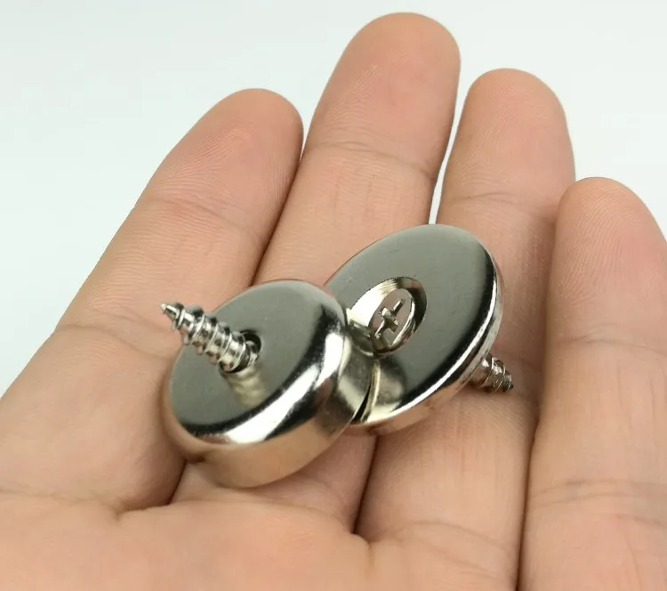 D25mm стальная чашка редкоземельный магнит с ударной пластиной Неодимовый N52 магнит ловить наборы для фиксатор для дерева мебель, дверь, шкаф