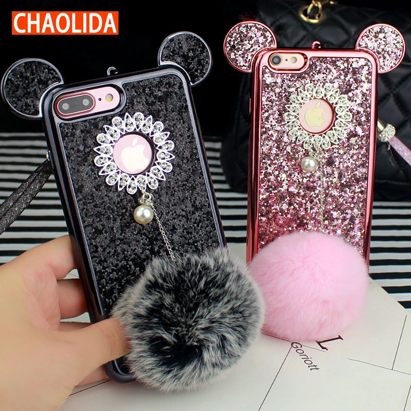 CHAOLIDA блестящие чехлы для телефонов Iphone 6 6s 6Plus 6sPlus 7 7Plus 8 8Plus X женщин антистресс |