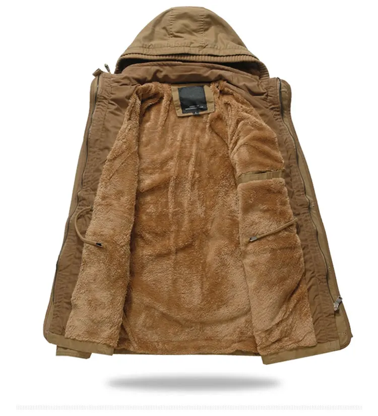 Manteau homme, модный Тренч с капюшоном, мужская зимняя куртка, флисовый мужской Тренч с капюшоном, хлопок, размера плюс 6XL