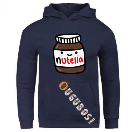 100% хлопковая толстовка с принтом брендовая одежда футболки Nutella банку рисунок