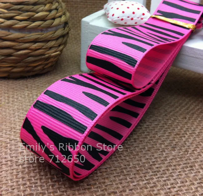 Free shipping 1'' (25mm) Leopard Zebra animal pattern printed ribbon Polyester Grosgrain Ribbon DIY hairbow clothing accessories | Дом и