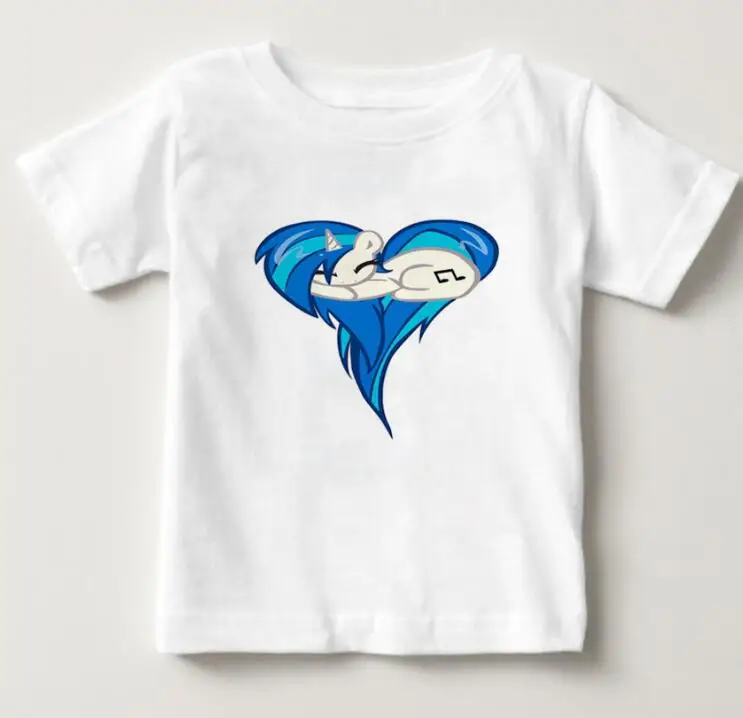 White childreT-shirt Детская футболка с рисунком из мультфильма «Моя девочка» хлопковые детские футболки летняя одежда для маленьких девочек Повседневная футболка с рисунком пони для девочек, топы, футболки, NN - Цвет: White childreT-shirt