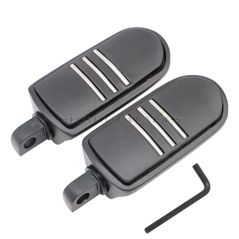 Rider Пассажирские подножки напольные доски для Harley Touring Road King Street Electra Glide FLHR FLHX FLHTC FLHT V-Rod - Цвет: B-Black