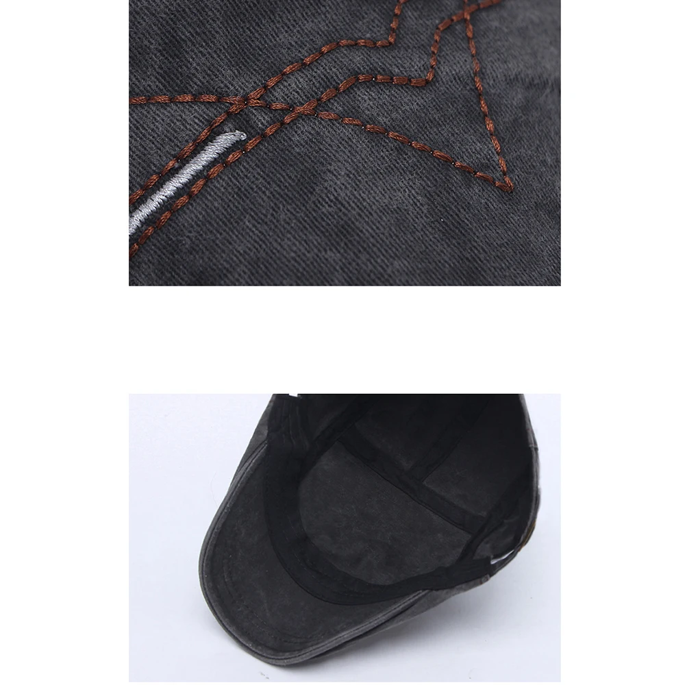 Гольф Вождение плоский берет хлопок джинсовая шляпа Повседневная Козырек Кепка