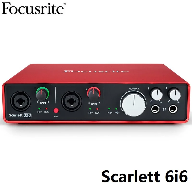 Новый модернизированный Focusrite Scarlett 6i6 второго поколения 6 в выход USB 2 0 аудио