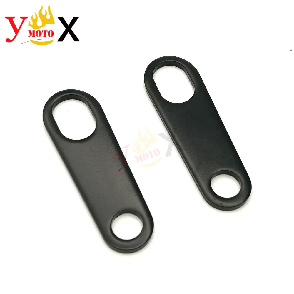 Черные кронштейны для заднего поворотного сигнала Honda Suzuki Yamaha Kawasaki Harley Dyna Sportster