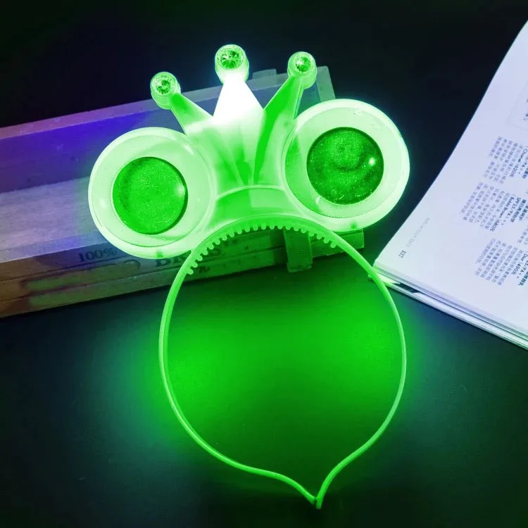 green Rave светодио дный led оголовье свет мигает оголовье чужой ободок с глазами свет подарки вечерние светящаяся головная повязка - Цвет: green