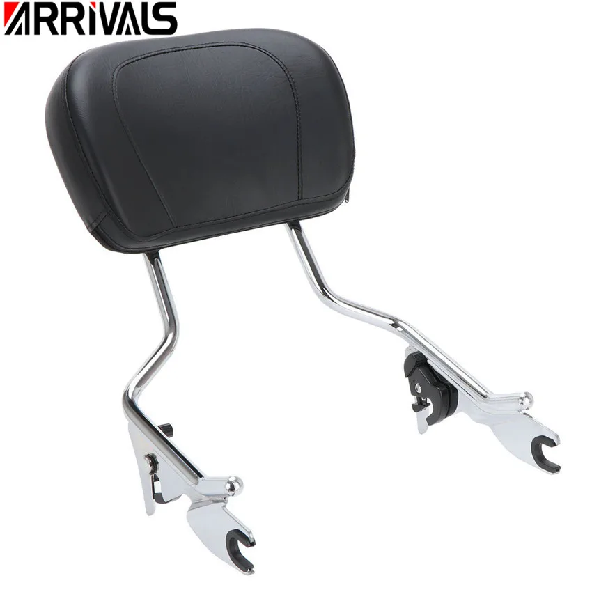 

Chrome Sissy Bar Upright Passenger Backrest w/ Pad For Harley Touring Road King Street Glide FLHR FLHX FLHT FLTR 2009-2018