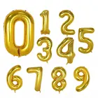 Оптовая продажа, 50 шт., 40 дюймов, фольга в американском стиле с изображением цифр шарики свадебные украшения, для дня рождения, Рождественские шары