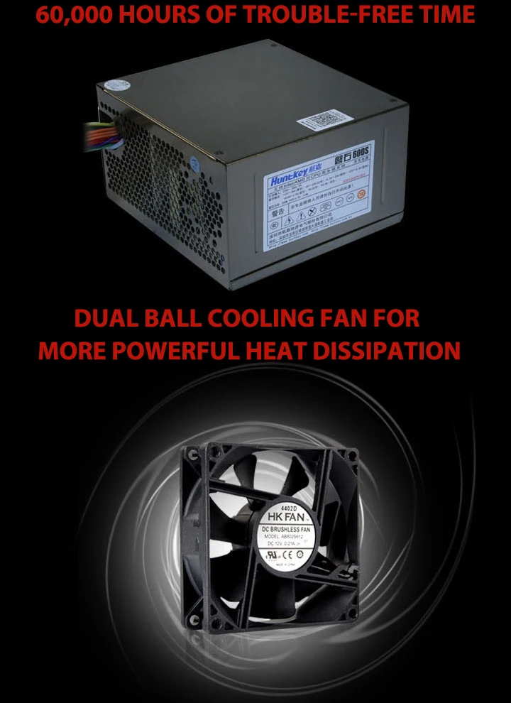 Номинальный 500 Вт серверный источник питания ATX PSU с 10 sata для Intel Dual cpu Amd Dua Opetron сервер пользователя