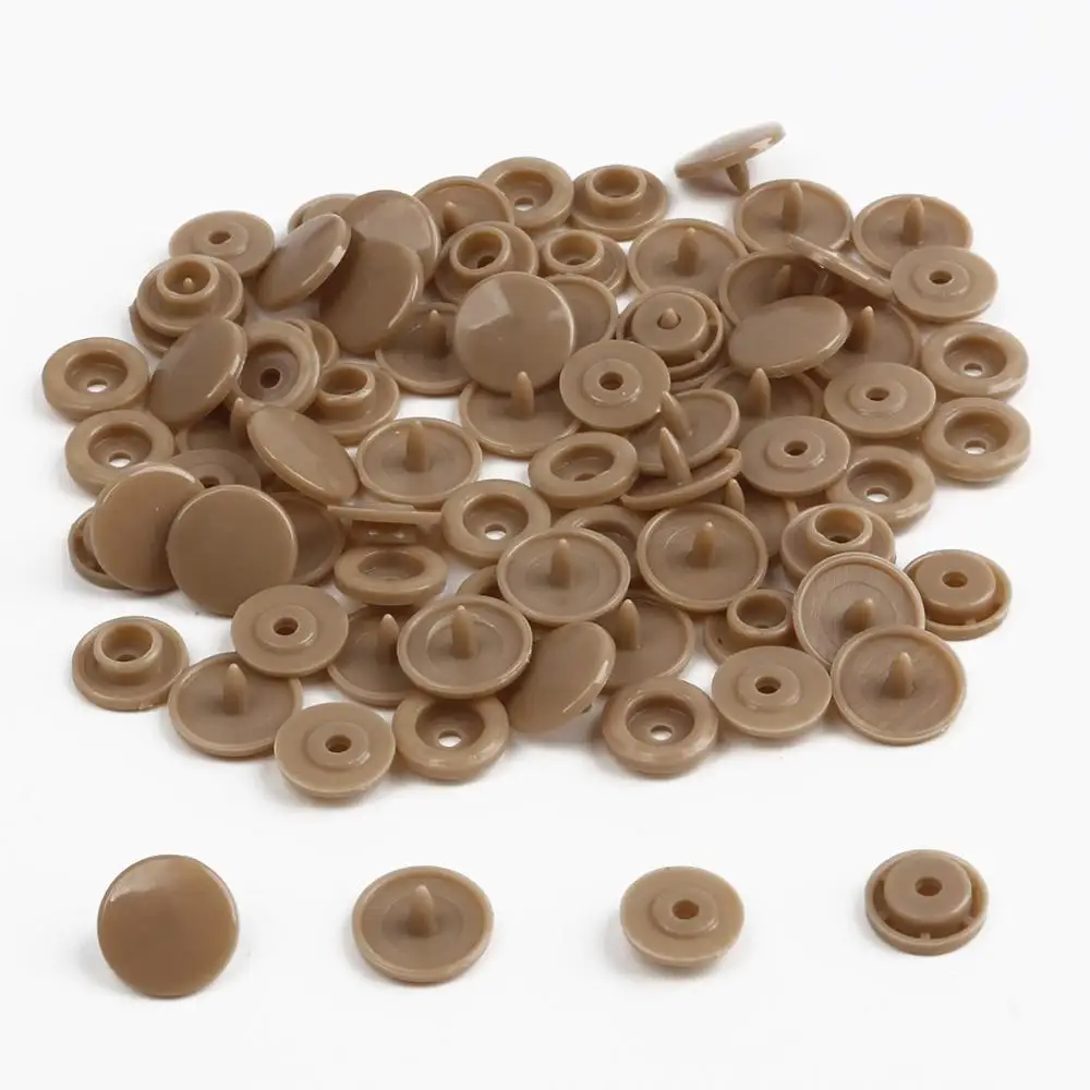 Beige 20 наборов T5 круглые застежки-кнопки из смолы для стеганного одеяла, простыни, кнопки для одежды, аксессуары для детской одежды, зажимы - Цвет: Beige