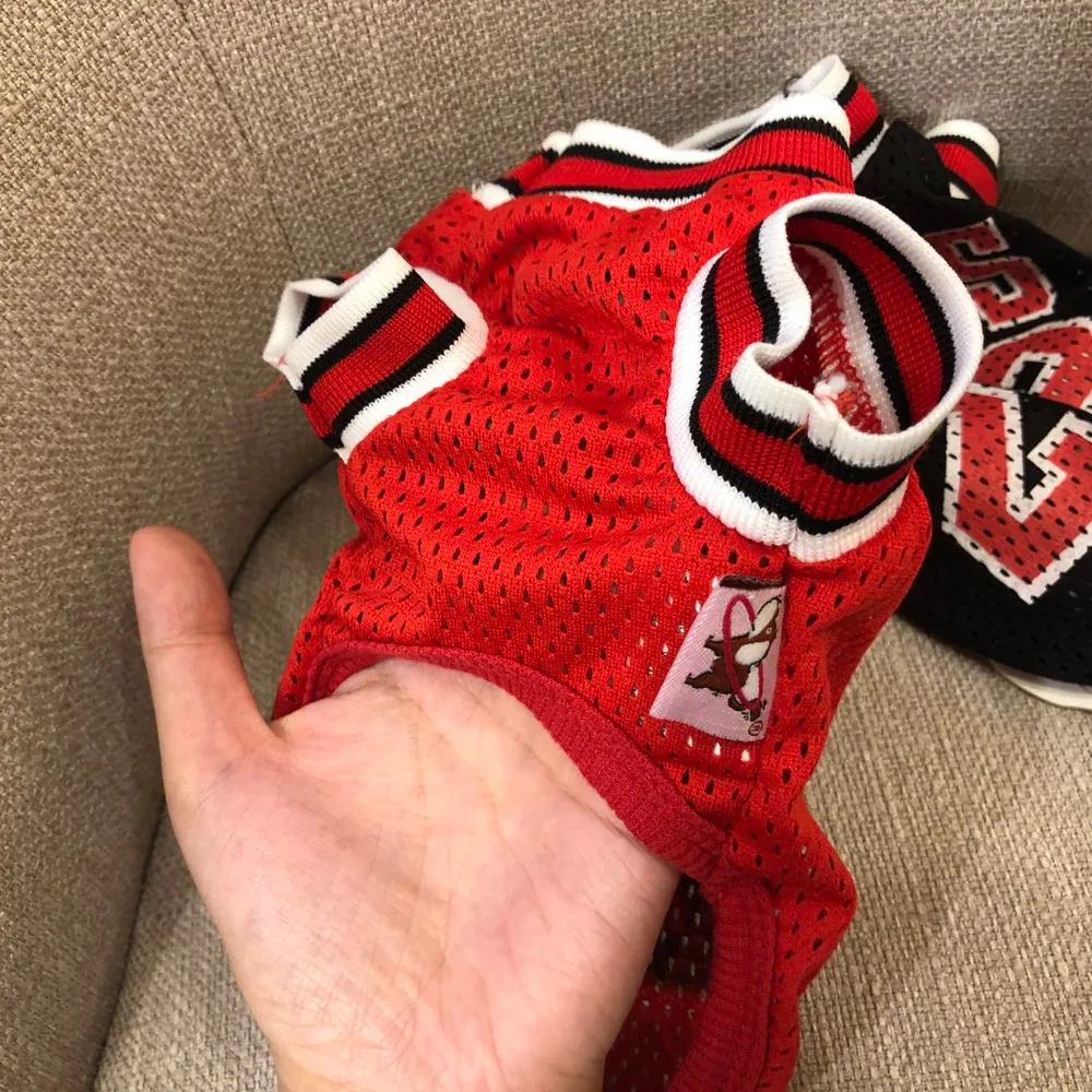 Баскетбольная Униформа черная красная сетка № 23 дешевые спортивные щенки собак