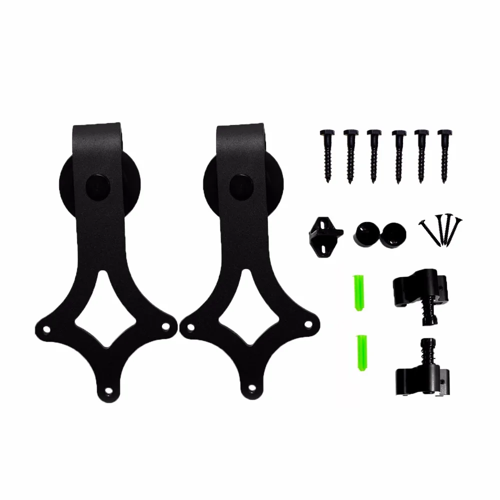 

LWZH Sliding Barn Wood Door Basic Sliding Track Hardware Kit Hanger Roller for Closet Sliding Door