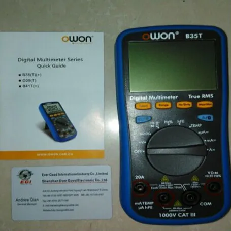 OWON 3(5/6) полный B35T T-RMS мультиметр Bluetooth Android, Apple Datalogger+ DMM