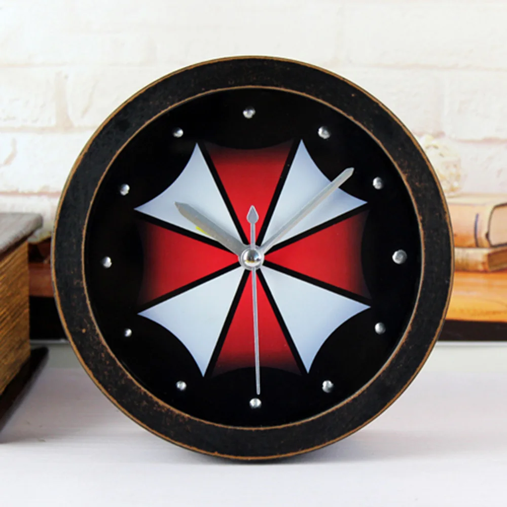 Модные Ретро стиль 3D искусственный черный деревянный будильник минималистичные