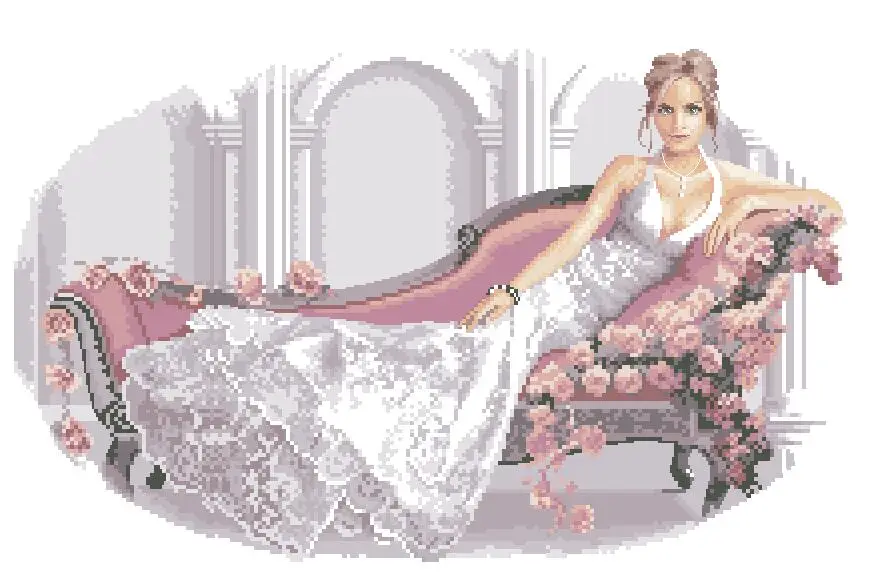 Женский набор из вышивки крестиком элегантный золотой коллекции Abbi для девушек и