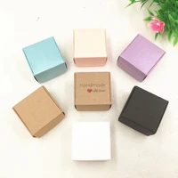 30pcslot two sizes small colorful paper box kraft cardboard handmade soap boxcute gift box jewelrycandy packaging boxes