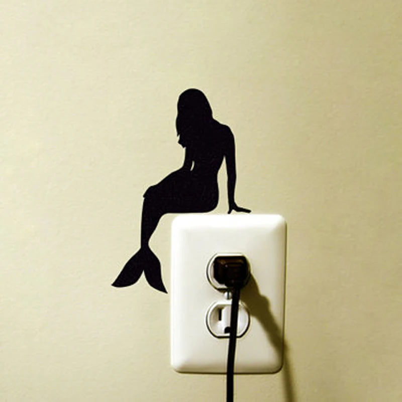 Сексуальная наклейка с изображением русалки для переключателя декоративная