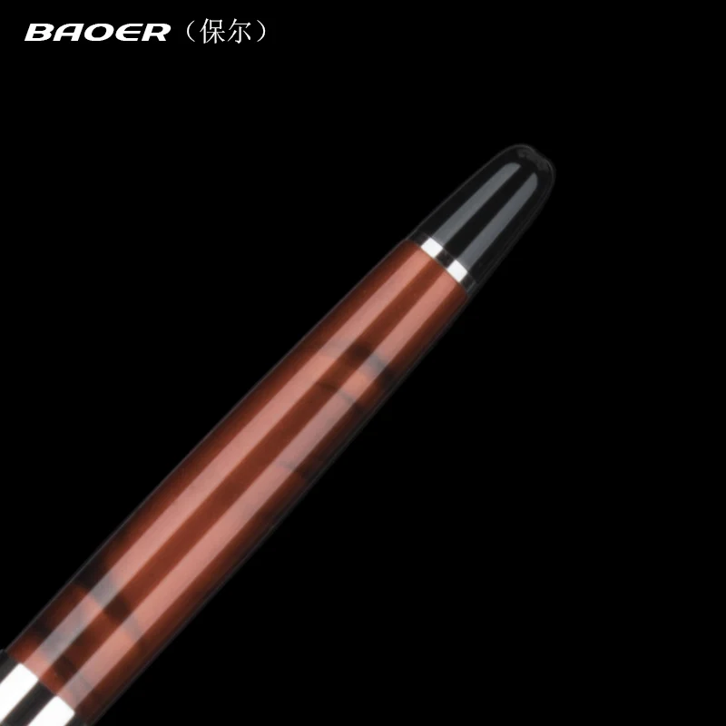 Baoer 517 оранжевая и серебристая шариковая ручка с шариковой ручкой 0 5 мм черными