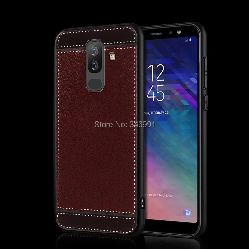 Чехол для Samsung galaxy A6 Plus 2018 SM A605F A605G кожаный мягкий силиконовый чехол + Funda|Бамперы| |