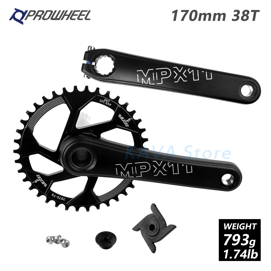 170mm black 38T MTB велосипед кривошипно костюм звездочки 170/175 мм горный велосипед звездочка цепной передачи узкая широкая цепь из колец цепь 30/32/34/36/38T передняя Звездочка для SRAM GXP XX1 X9 модными принтами XO - Цвет: 170mm black 38T