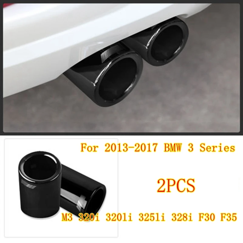 Для BMW F30 320i 320 316i 328i 2013 2017 нержавеющая сталь задний хвост глушитель наконечник