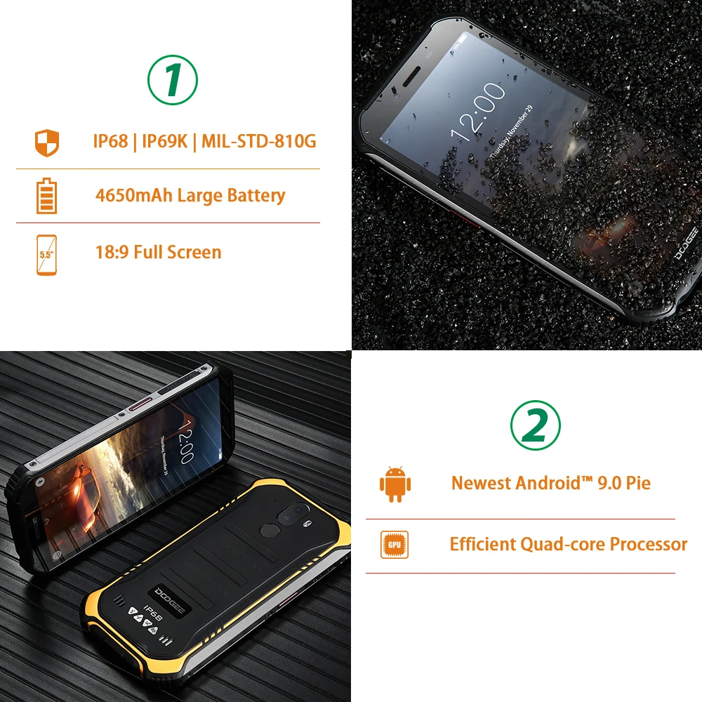 DOOGEE S40 смартфон с 5 дюймовым дисплеем четырёхъядерным процессором MT6739 ОЗУ 2 Гб ПЗУ