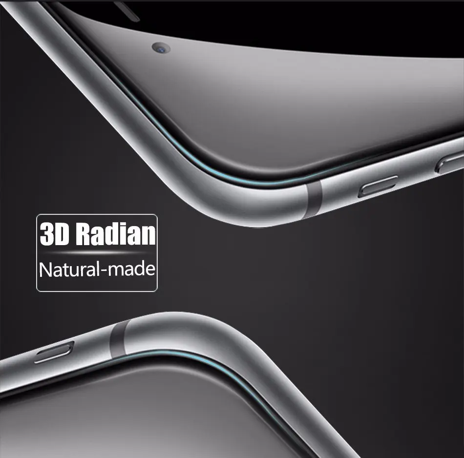 Для iPhone 6 6s 7 8 Защита экрана закаленное стекло для iPhone 7 8 Plus 3D мягкий край Полное покрытие закаленное стекло защитная пленка