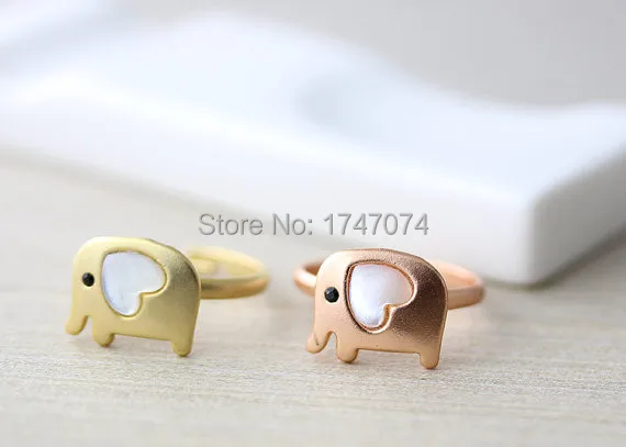 Оптовая продажа регулируемое кольцо в виде мини слона животного