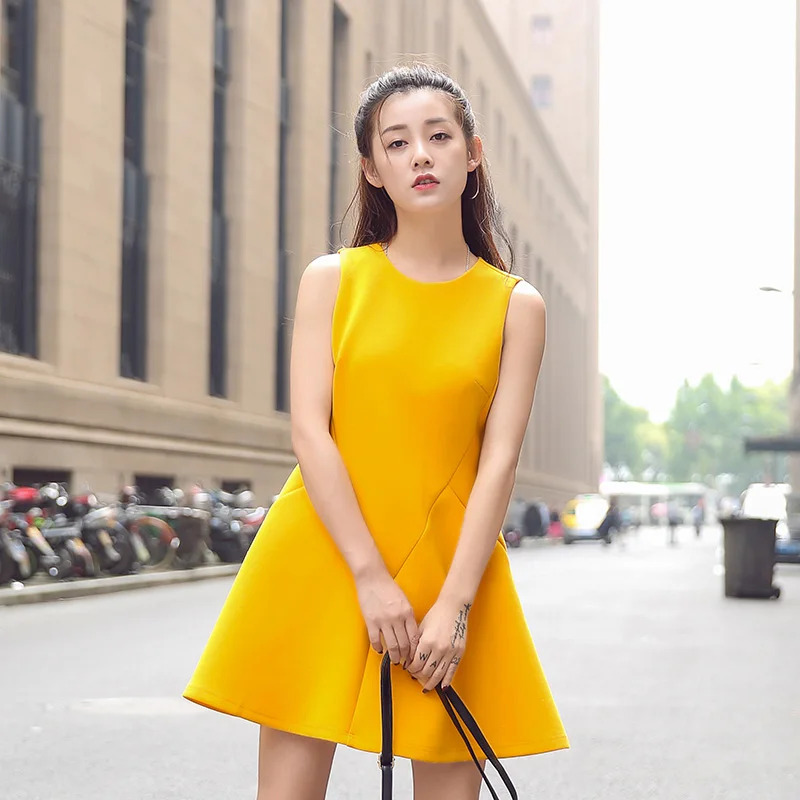 Новый 2017 Весна Желтый Пространства Вата женская Набор Женская Мода Твердые