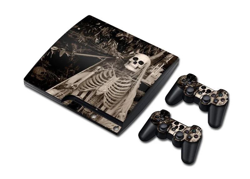Виниловая наклейка с черепом для PS3 Slim и 2 контроллеров наклейки Sony Plastation 3 Slim|sticker