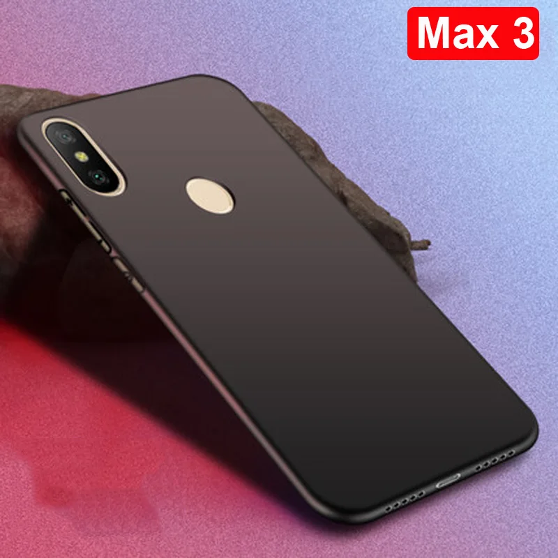 Чехол для Xiaomi Mi Max 3 однотонный противоударный силиконовый чехол-бампер из тпу