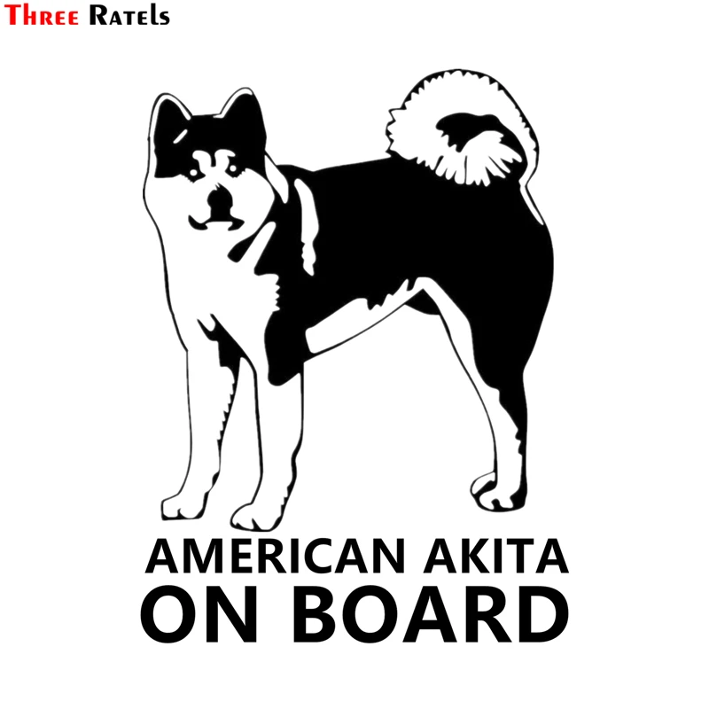 Three Ratels TZ 1150 20*15см 1 3 шт виниловые наклейки на авто AMERICAN AKITA On Board собака