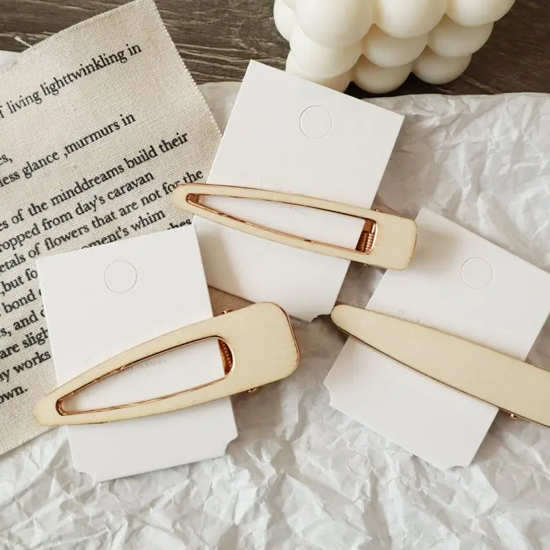 Деревянные заколки для волос женщин модные корейские геометрические ручной