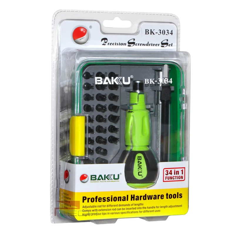 34 in 1 Screwdriver Set Bits BAKU Professional Hardware PC Computer Electronic Repair Multi Tool Kit with Flexible Shaft | Инструменты