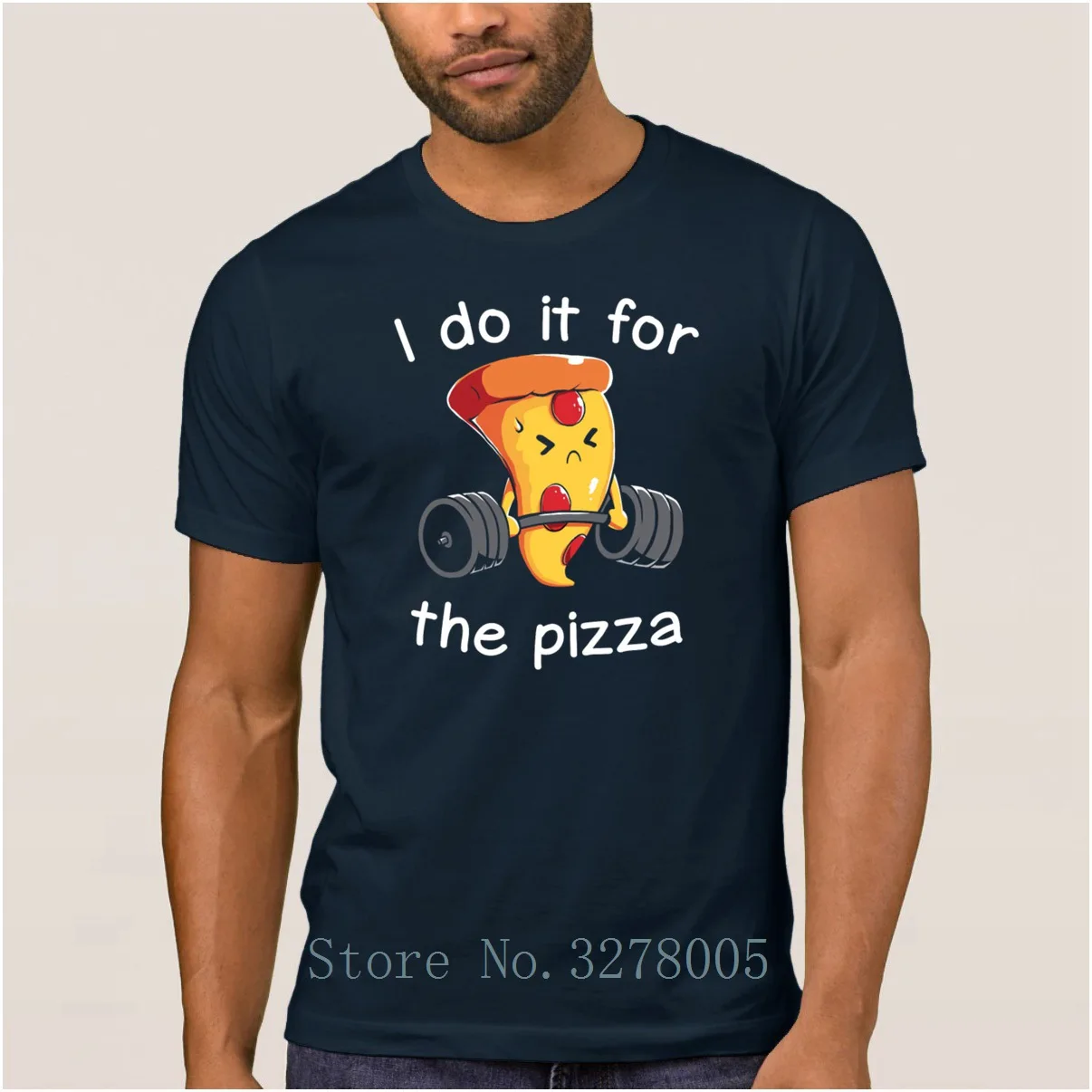 La Maxpa Make Custom Art Футболка I Do It For The Pizza Мужская футболка против морщин плюс размер 3xl