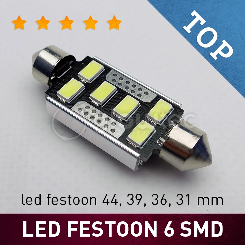 1 шт. фестон CANBUS 31 мм 36 39 44 C5W без ошибок 5630 5730 6 светодиодов SMD для внутреннего
