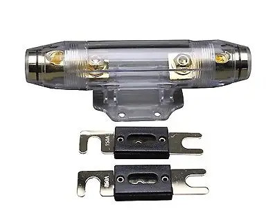 

IBP ANL Fuse holder Distribution INLINE 0 4 8 GA GOLD PLATED 150A FUSE SKFH100