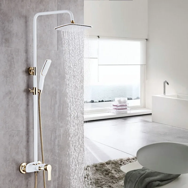 Продвижение Настенные краны для ванной и душа Набор Хром Циркулярный 8